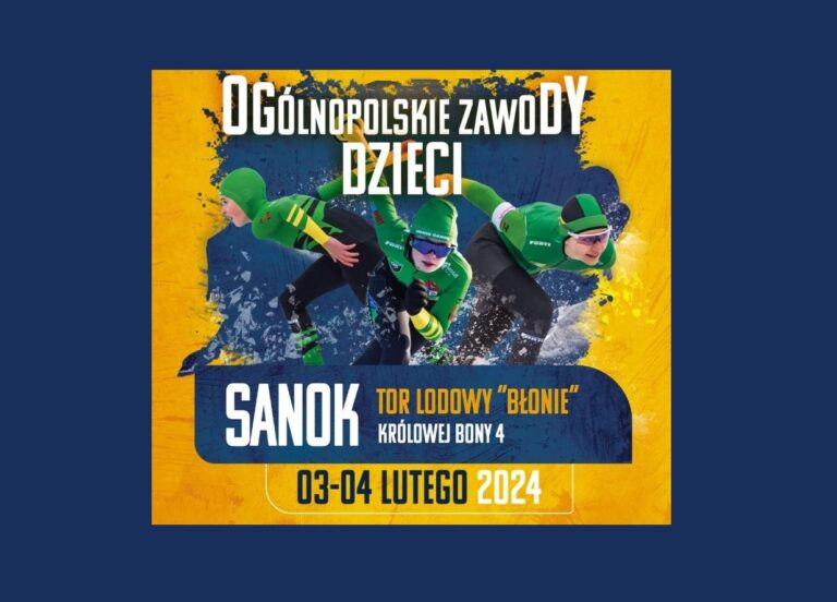 Sanok: Ogólnopolskie Zawody Dzieci w Łyżwiarstwie Szybkim na torze lodowym „Błonie”