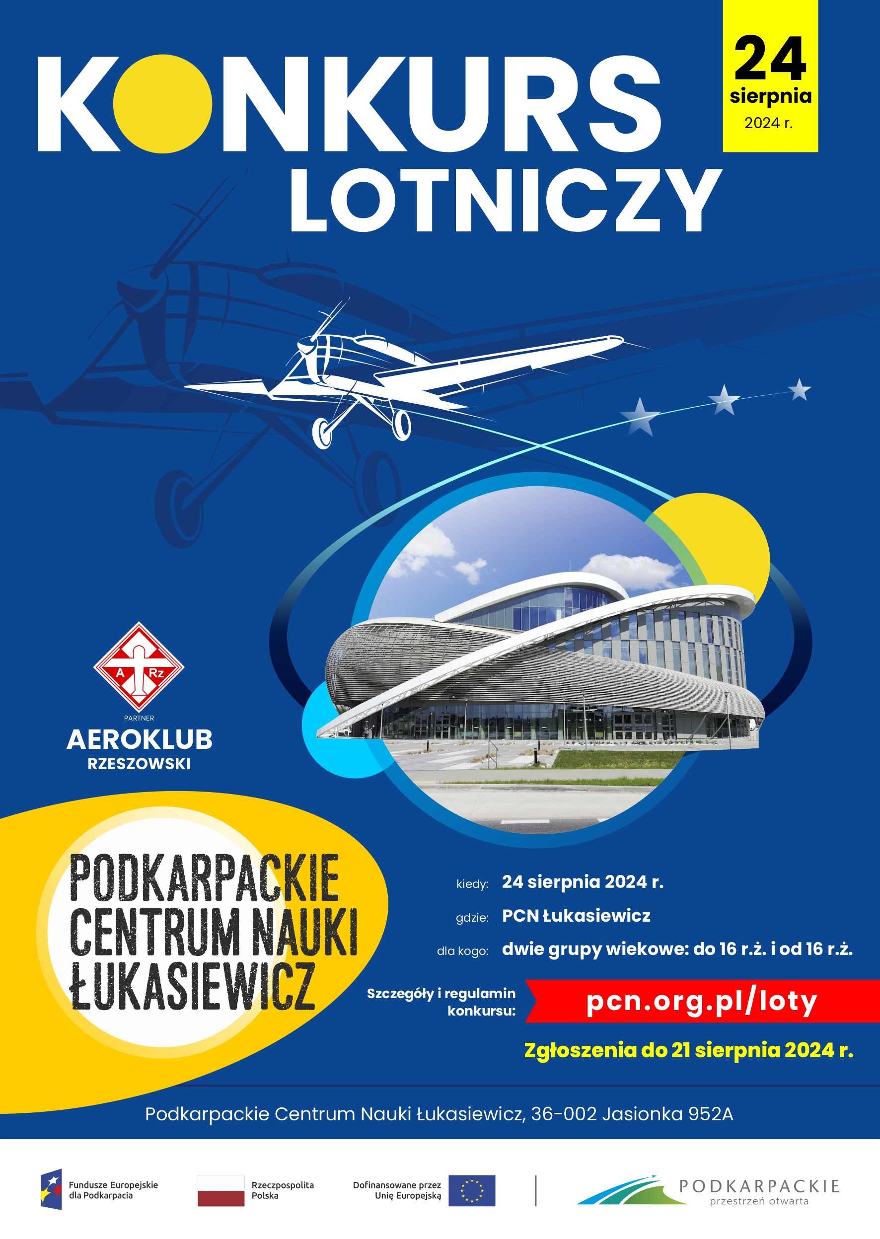 Rzeszów/Jasionka: Konkurs lotniczy w Podkarpackim Centrum Nauki Łukasiewicz