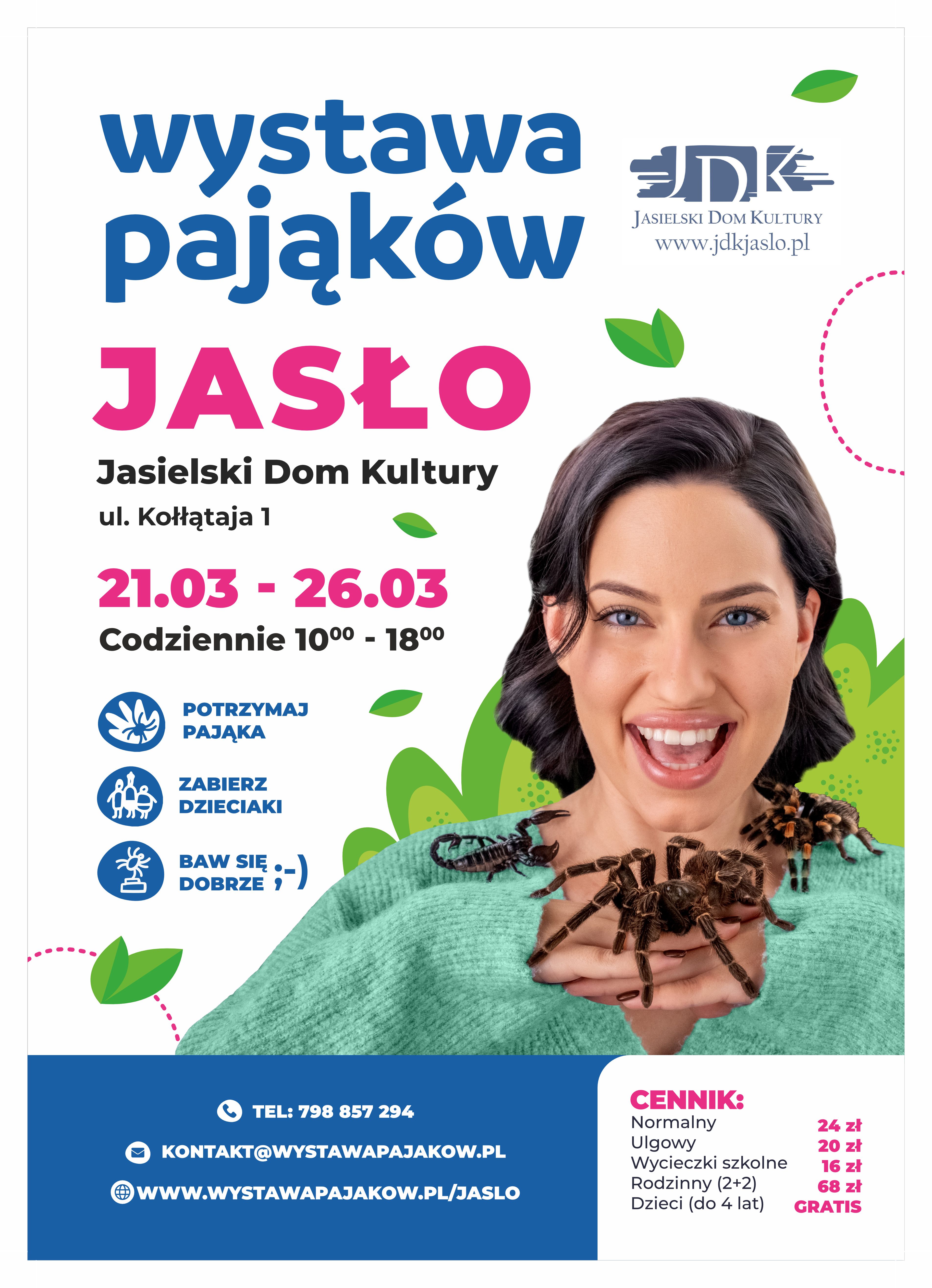 Jasło: Zbliż się do tajemniczego świata pajęczaków – interaktywna wystawa pająków i skorpionów