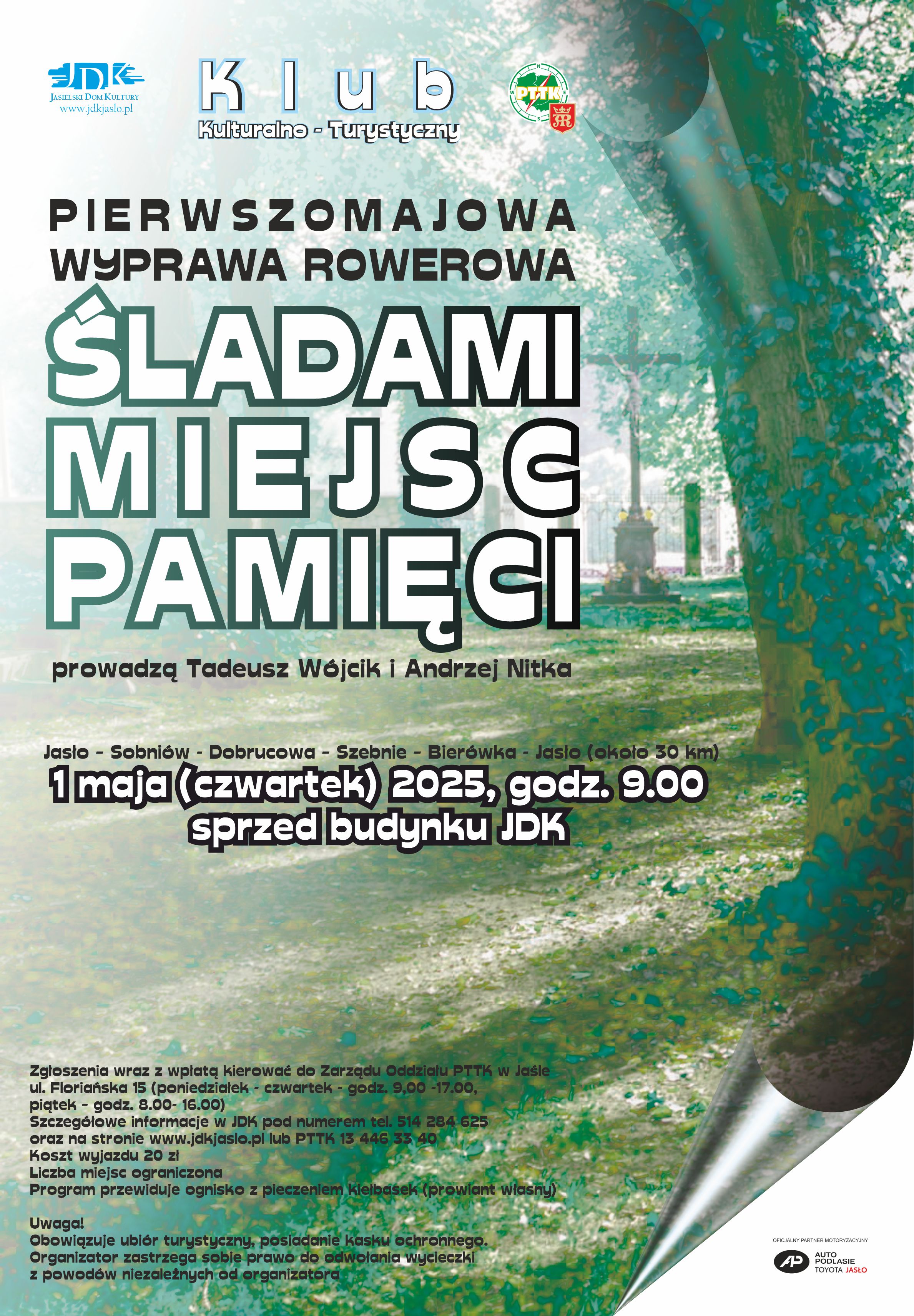 Jasło: Pierwszomajowa wyprawa rowerowa śladami miejsc pamięci – wycieczka z PTTK i KK-T JDK