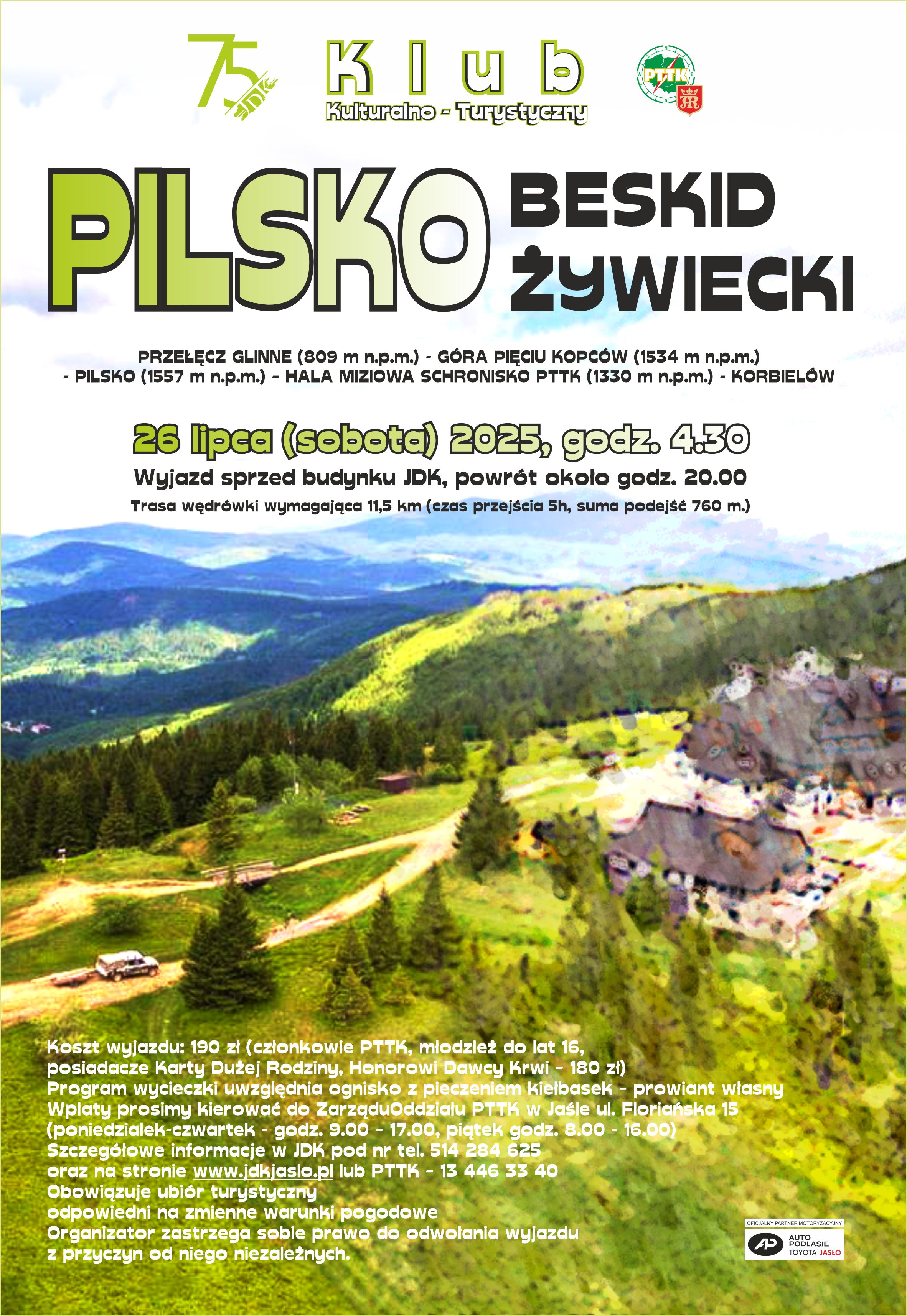 Jasło: „Pilsko – Beskid Żywiecki” – wycieczka z PTTK Jasło i KKT JDK